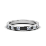 Load image into Gallery viewer, 0.75-ct.-princess-cut-channel-wedding-ring-with-black-diamond-in-14K-white-gold-FD8382-0.75CTBGBLACK-NL-WG
