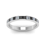 Load image into Gallery viewer, 0.75-ct.-princess-cut-channel-wedding-ring-with-black-diamond-in-18K-white-gold-FD8382-0.75CTBGBLACKANGLE5-NL-WG
