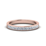 Load image into Gallery viewer, 0.75-ct.-princess-cut-diamond-channel-wedding-ring-in-18K-rose-gold-FD8382-0.75CTB-NL-RG
