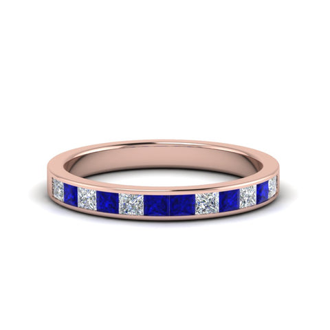 0.75-ct.-princess-cut-diamond-channel-wedding-ring-with-blue-sapphire-in-14K-rose-gold-FD8382-0.75CTBGSABL-NL-RG