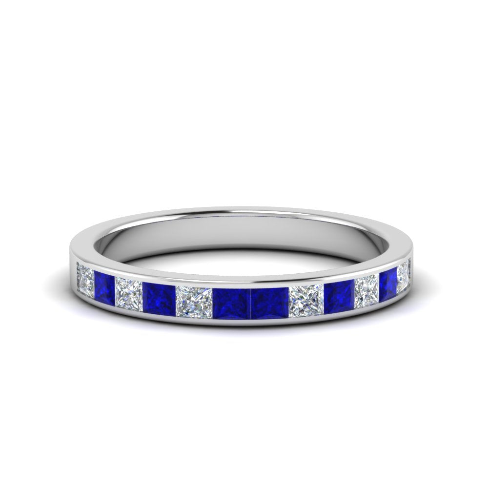 0.75-ct.-princess-cut-diamond-channel-wedding-ring-with-blue-sapphire-in-14K-white-gold-FD8382-0.75CTBGSABL-NL-WG