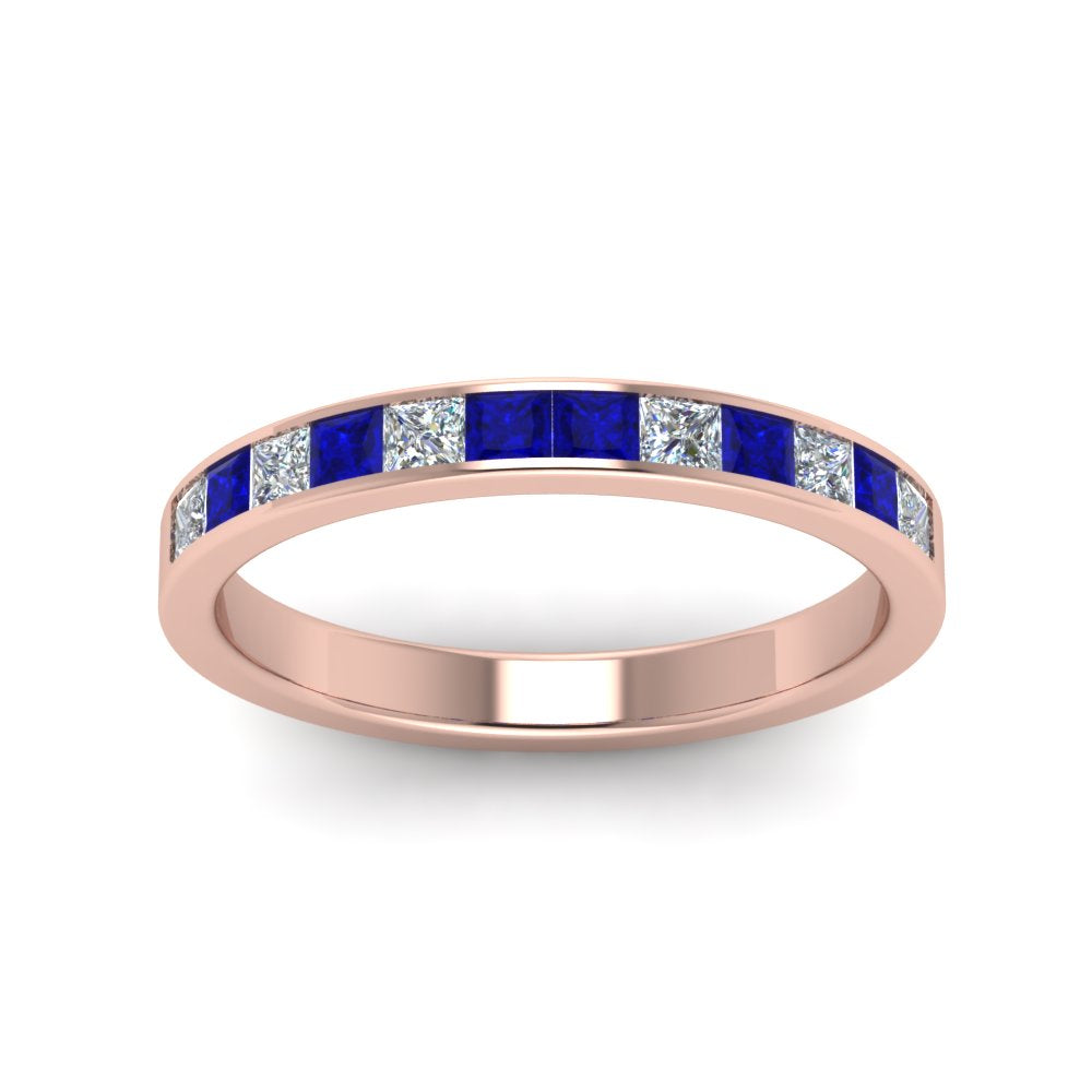 0.75-ct.-princess-cut-diamond-channel-wedding-ring-with-blue-sapphire-in-18K-rose-gold-FD8382-0.75CTBGSABLANGLE5-NL-RG