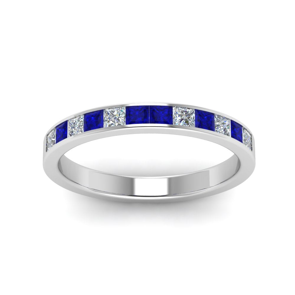 0.75-ct.-princess-cut-diamond-channel-wedding-ring-with-blue-sapphire-in-18K-white-gold-FD8382-0.75CTBGSABLANGLE5-NL-WG