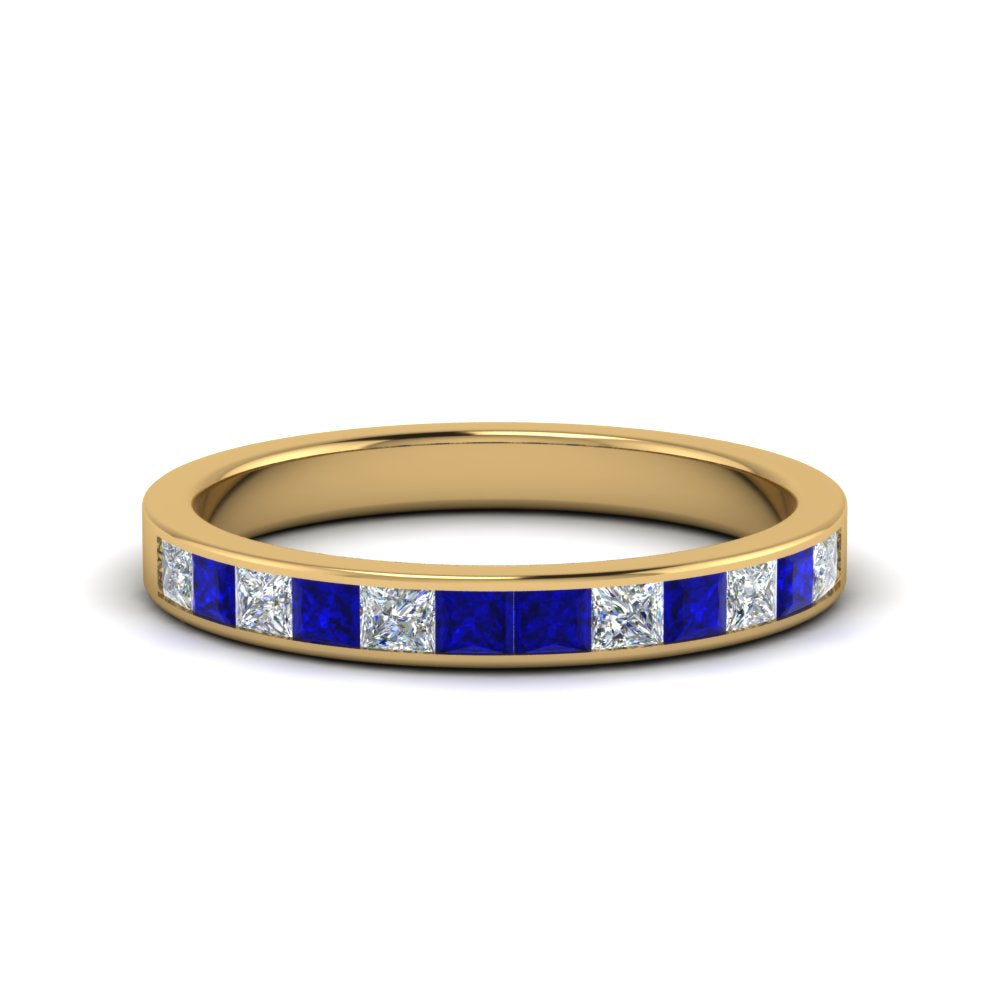 0.75-ct.-princess-cut-diamond-channel-wedding-ring-with-blue-sapphire-in-18K-yellow-gold-FD8382-0.75CTBGSABL-NL-YG