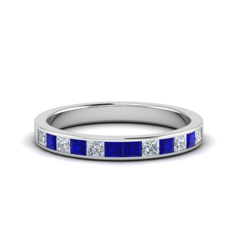 0.75-ct.-princess-cut-diamond-channel-wedding-ring-with-blue-sapphire-in-950-Platinum-FD8382-0.75CTBGSABL-NL-WG