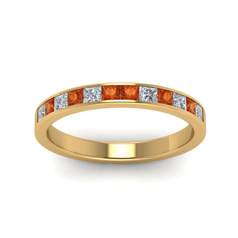 0.75-ct.-princess-cut-diamond-channel-wedding-ring-with-orange-sapphire-in-14K-yellow-gold-FD8382-0.75CTBGSAORANGLE5-NL-YG