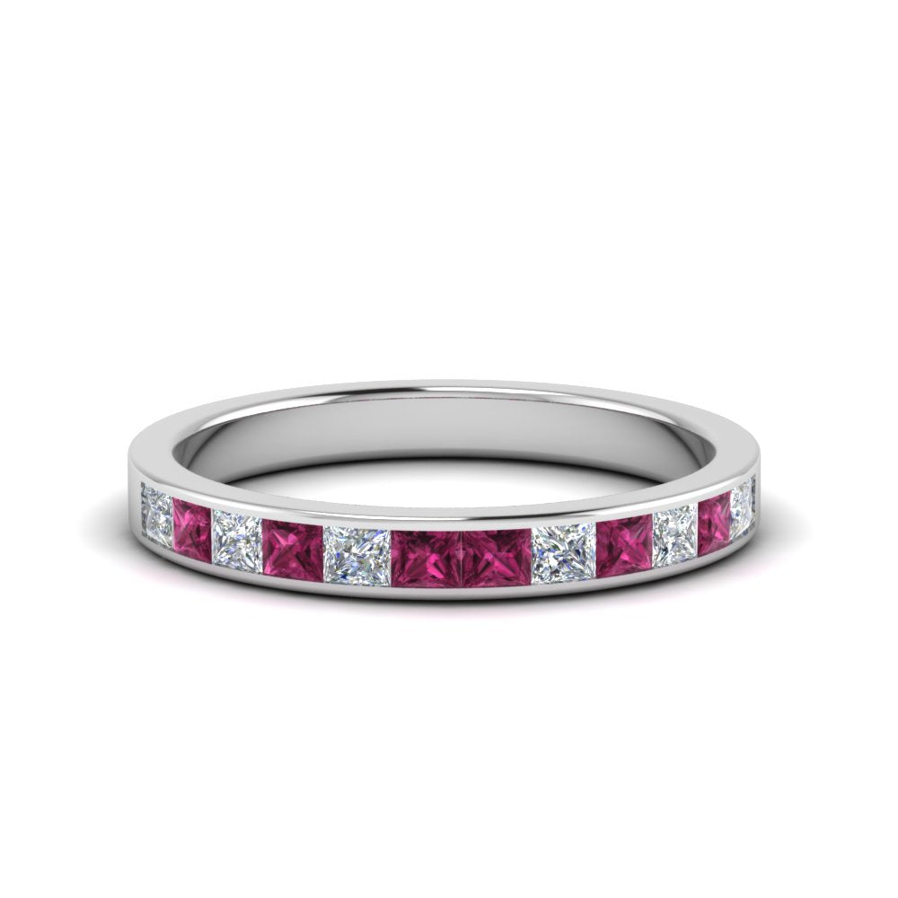 0.75-ct.-princess-cut-diamond-channel-wedding-ring-with-pink-sapphire-in-14K-white-gold-FD8382-0.75CTBGSADRPI-NL-WG