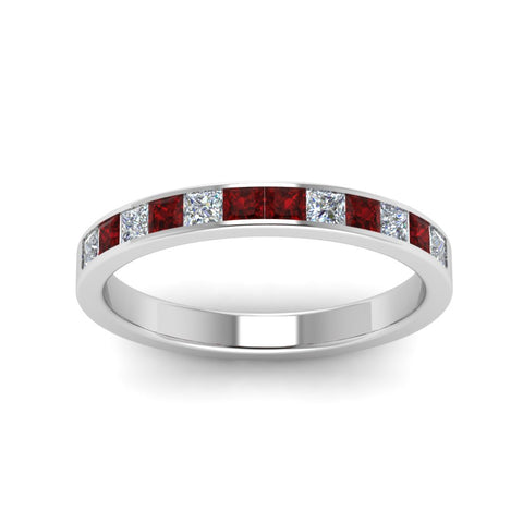 0.75-ct.-princess-cut-diamond-channel-wedding-ring-with-ruby-in-950-Platinum-FD8382-0.75CTBGRUDRANGLE5-NL-WG
