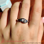Load image into Gallery viewer, Twist 3 Stone Engagement Ring

