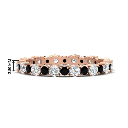 0.85 Carat Alternating Size Round Diamond Eternity Ring