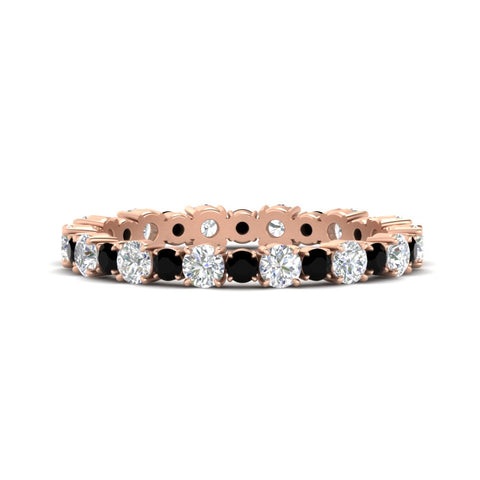 0.85 Carat Alternating Size Round Diamond Eternity Ring
