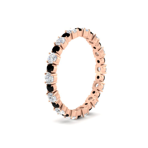 0.85 Carat Alternating Size Round Diamond Eternity Ring