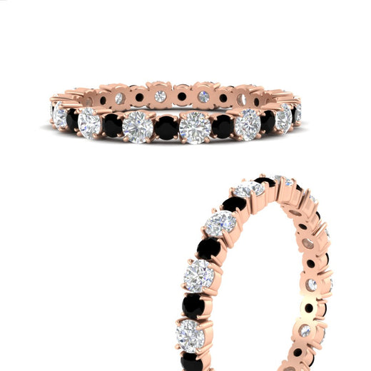 0.85 Carat Alternating Size Round Diamond Eternity Ring