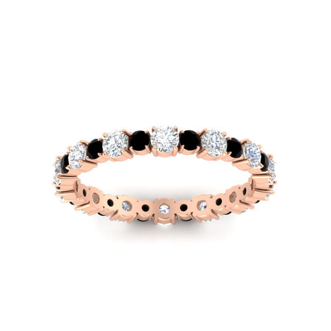 0.85 Carat Alternating Size Round Diamond Eternity Ring
