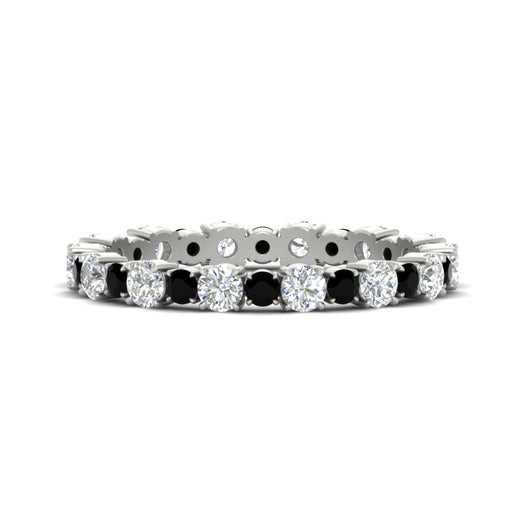 0.85 Carat Alternating Size Round Diamond Eternity Ring