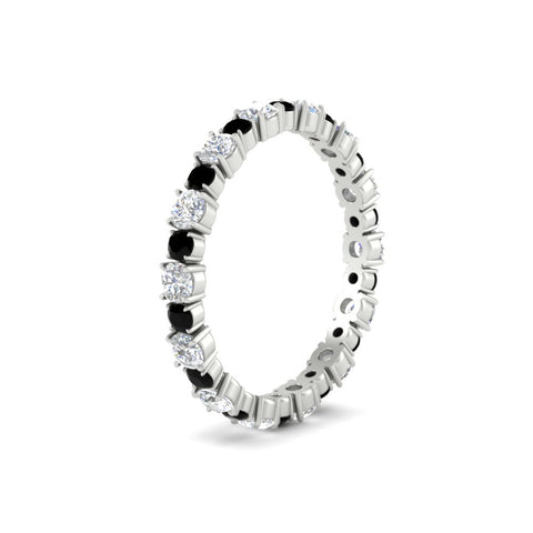 0.85 Carat Alternating Size Round Diamond Eternity Ring