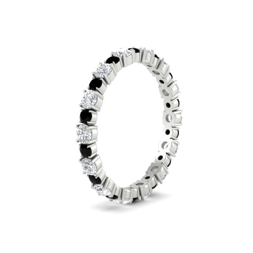 0.85 Carat Alternating Size Round Diamond Eternity Ring