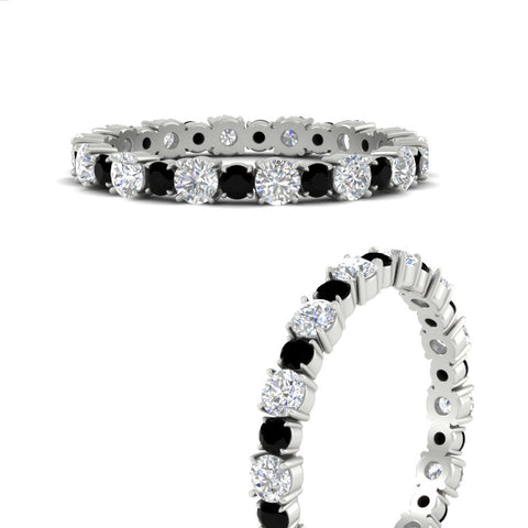 0.85 Carat Alternating Size Round Diamond Eternity Ring