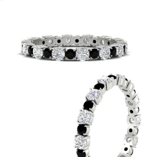 0.85 Carat Alternating Size Round Diamond Eternity Ring