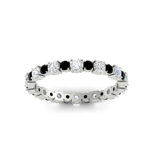 0.85 Carat Alternating Size Round Diamond Eternity Ring