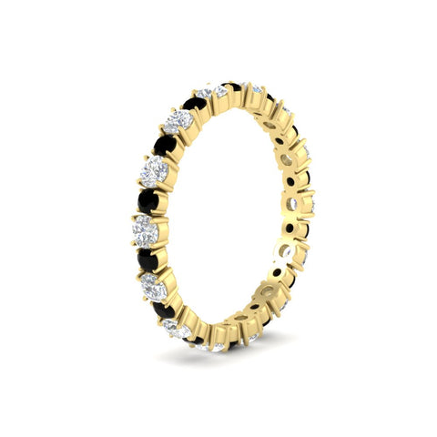 0.85 Carat Alternating Size Round Diamond Eternity Ring