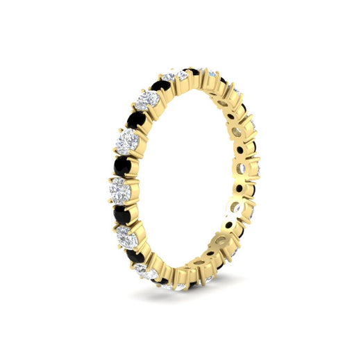 0.85 Carat Alternating Size Round Diamond Eternity Ring