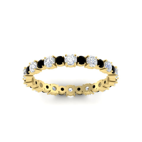 0.85 Carat Alternating Size Round Diamond Eternity Ring