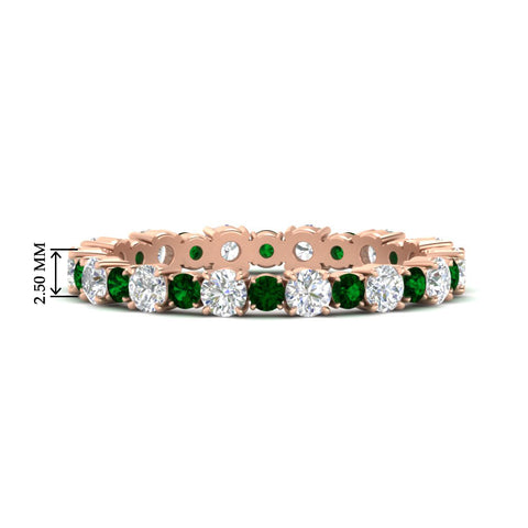 0.85 Carat Alternating Size Round Diamond Eternity Ring