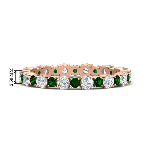 0.85 Carat Alternating Size Round Diamond Eternity Ring
