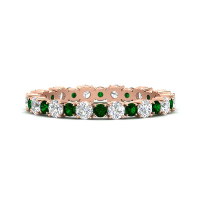 0.85 Carat Alternating Size Round Diamond Eternity Ring