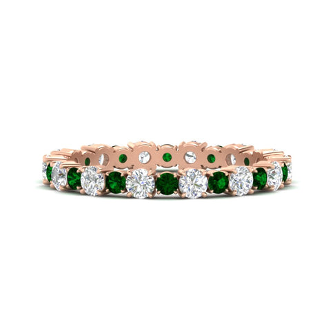 0.85 Carat Alternating Size Round Diamond Eternity Ring