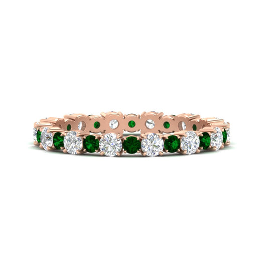 0.85 Carat Alternating Size Round Diamond Eternity Ring