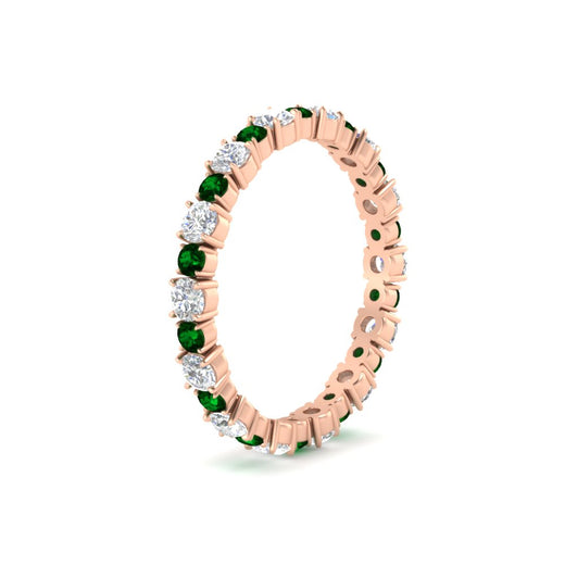 0.85 Carat Alternating Size Round Diamond Eternity Ring