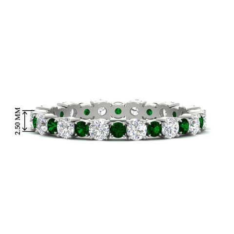 0.85 Carat Alternating Size Round Diamond Eternity Ring