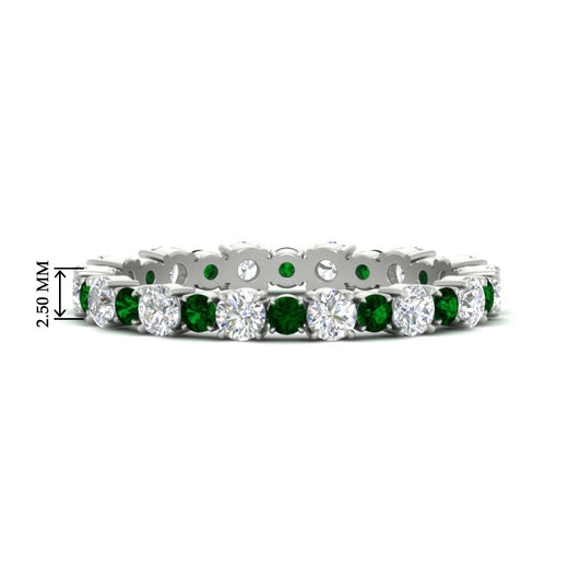 0.85 Carat Alternating Size Round Diamond Eternity Ring