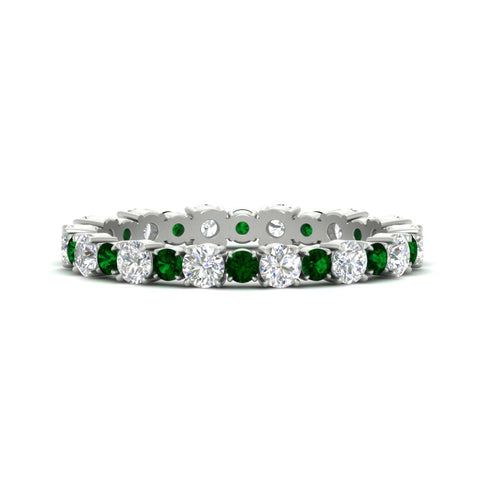 0.85 Carat Alternating Size Round Diamond Eternity Ring