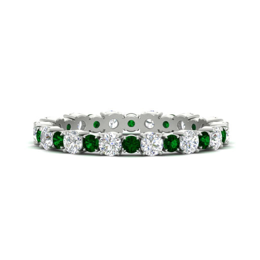 0.85 Carat Alternating Size Round Diamond Eternity Ring