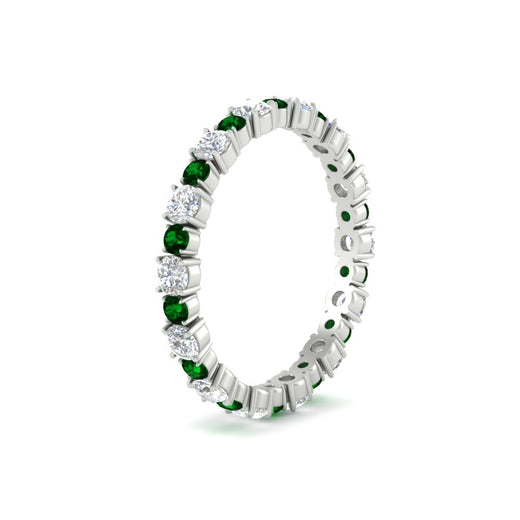 0.85 Carat Alternating Size Round Diamond Eternity Ring