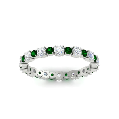 0.85 Carat Alternating Size Round Diamond Eternity Ring