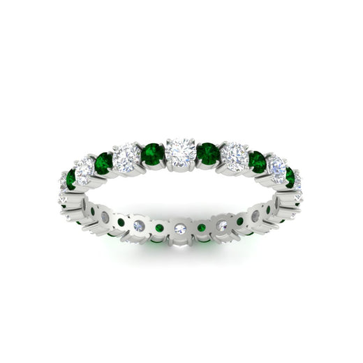 0.85 Carat Alternating Size Round Diamond Eternity Ring