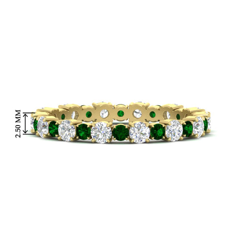 0.85 Carat Alternating Size Round Diamond Eternity Ring