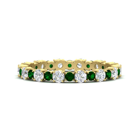 0.85 Carat Alternating Size Round Diamond Eternity Ring