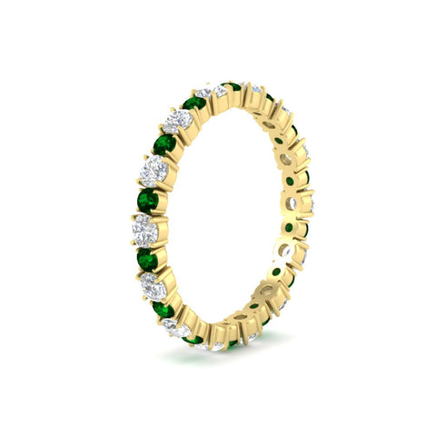 0.85 Carat Alternating Size Round Diamond Eternity Ring