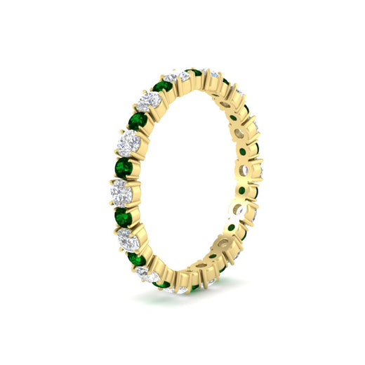 0.85 Carat Alternating Size Round Diamond Eternity Ring