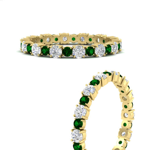 0.85 Carat Alternating Size Round Diamond Eternity Ring