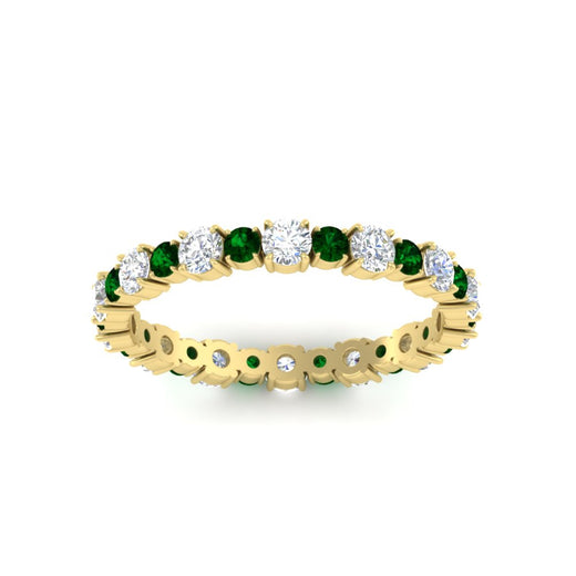 0.85 Carat Alternating Size Round Diamond Eternity Ring