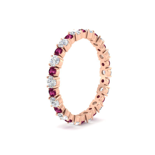 0.85 Carat Alternating Size Round Diamond Eternity Ring