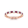 Load image into Gallery viewer, 0.85 Carat Alternating Size Round Diamond Eternity Ring