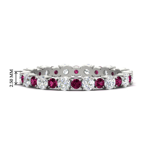 0.85 Carat Alternating Size Round Diamond Eternity Ring