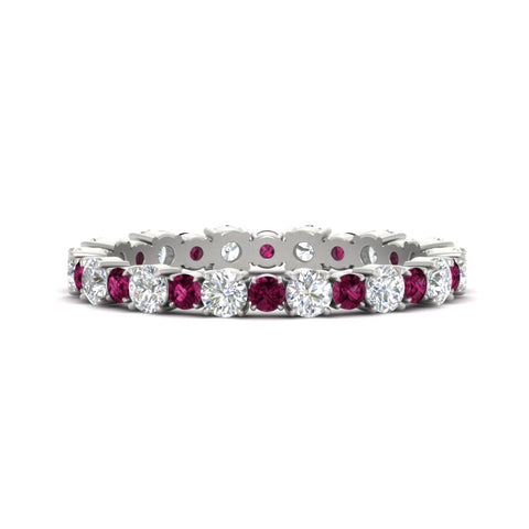 0.85 Carat Alternating Size Round Diamond Eternity Ring